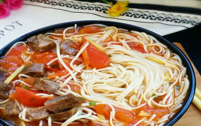 品品好粮油面条做法大全之品品好西红柿牛肉面